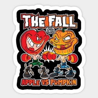 The Fall, Apple vs Pumpkin boxers Sticker